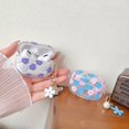thumbnail image 2 of Compatible with AirPods Pro Clear Case,Cute Cartoon Flower Pattern Design with Floral Keychain, Soft TPU Protective Shockproof Case for AirPod Pro for Girls Women-Purple, 2 of 12