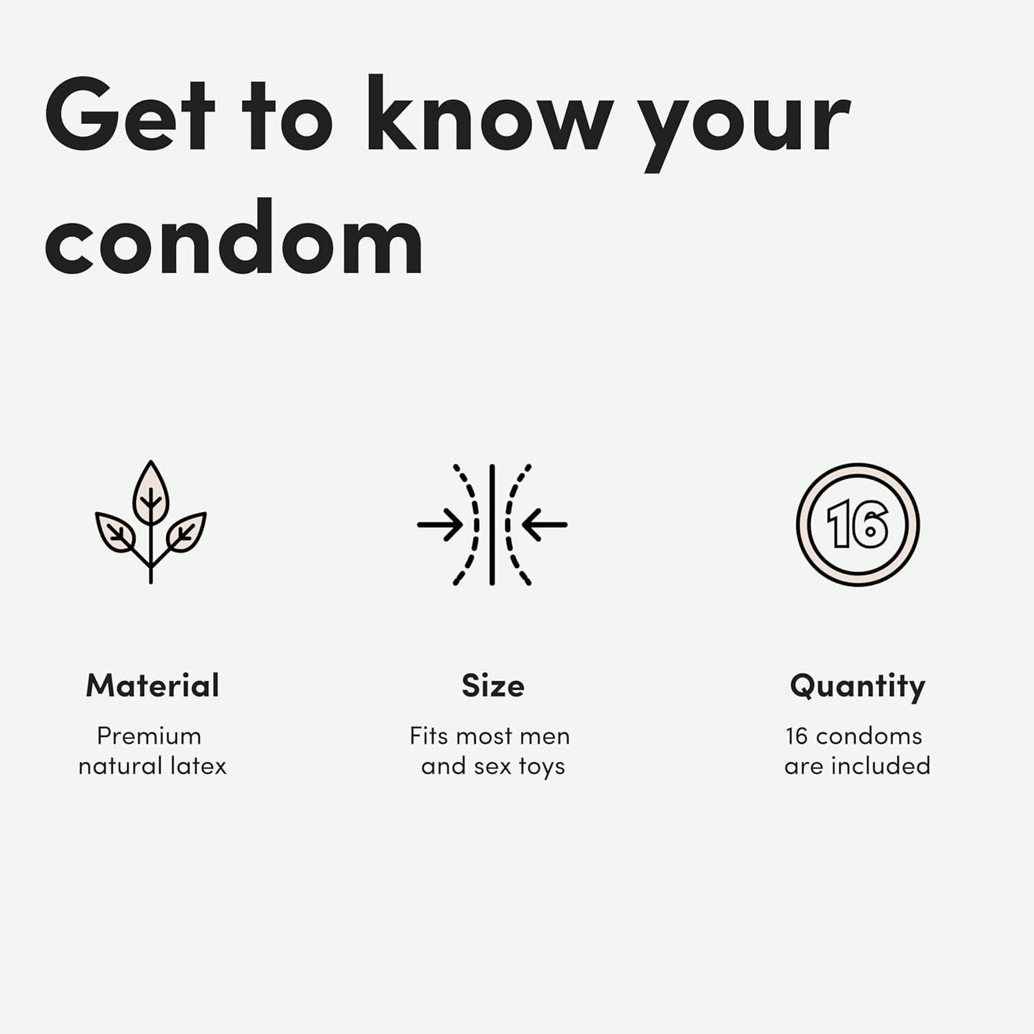 hims & hers Ultra-Thin Condoms for Maximum Sensitivity - Unique Hexagon Shape for a Stronger and Barely-There Feeling - Lightly Lubricated Natural Latex Condoms - 1 Pack (8 count)