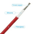 thumbnail image 3 of Uxcell 16.4Ft 18AWG High Temperature Electrical Flexible Silicone Cable Electronic Wire, Red, 3 of 6