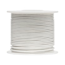 Remington Industries 16 AWG Solid Hook-Up Wire, UL1007 300V, 100 ft Length, White