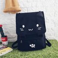 thumbnail image 4 of Mochila de lona con bordado de gato para mujer, bolso de estudiante, de moda, con dibujos animados, para la escuela, 4 of 7