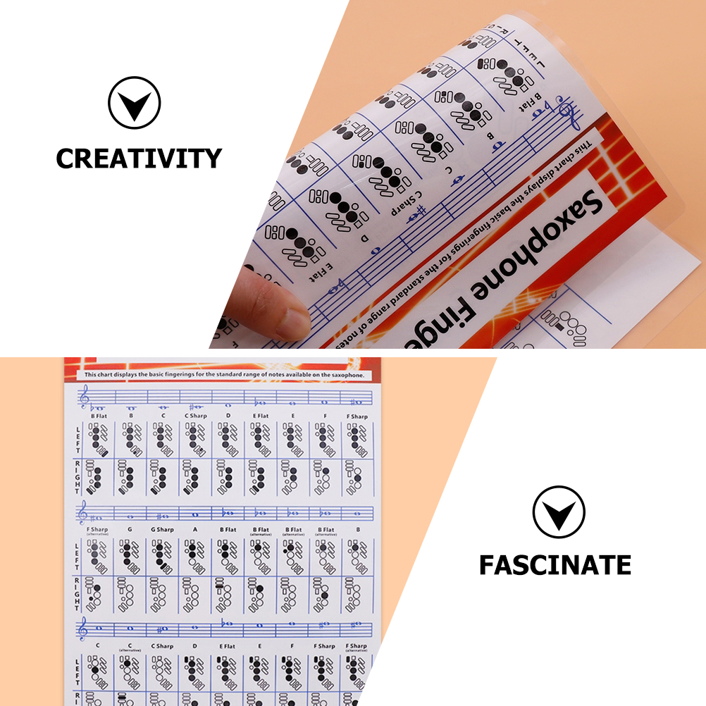 Saxophone Fingering Chart Clear Printing Saxophone Learning Guide for