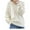 White, variant on Dealovy Sweater for Women Long Sleeve V Neck Cable Knit Pullover Solid Color Loose Fitted Pullover Tops