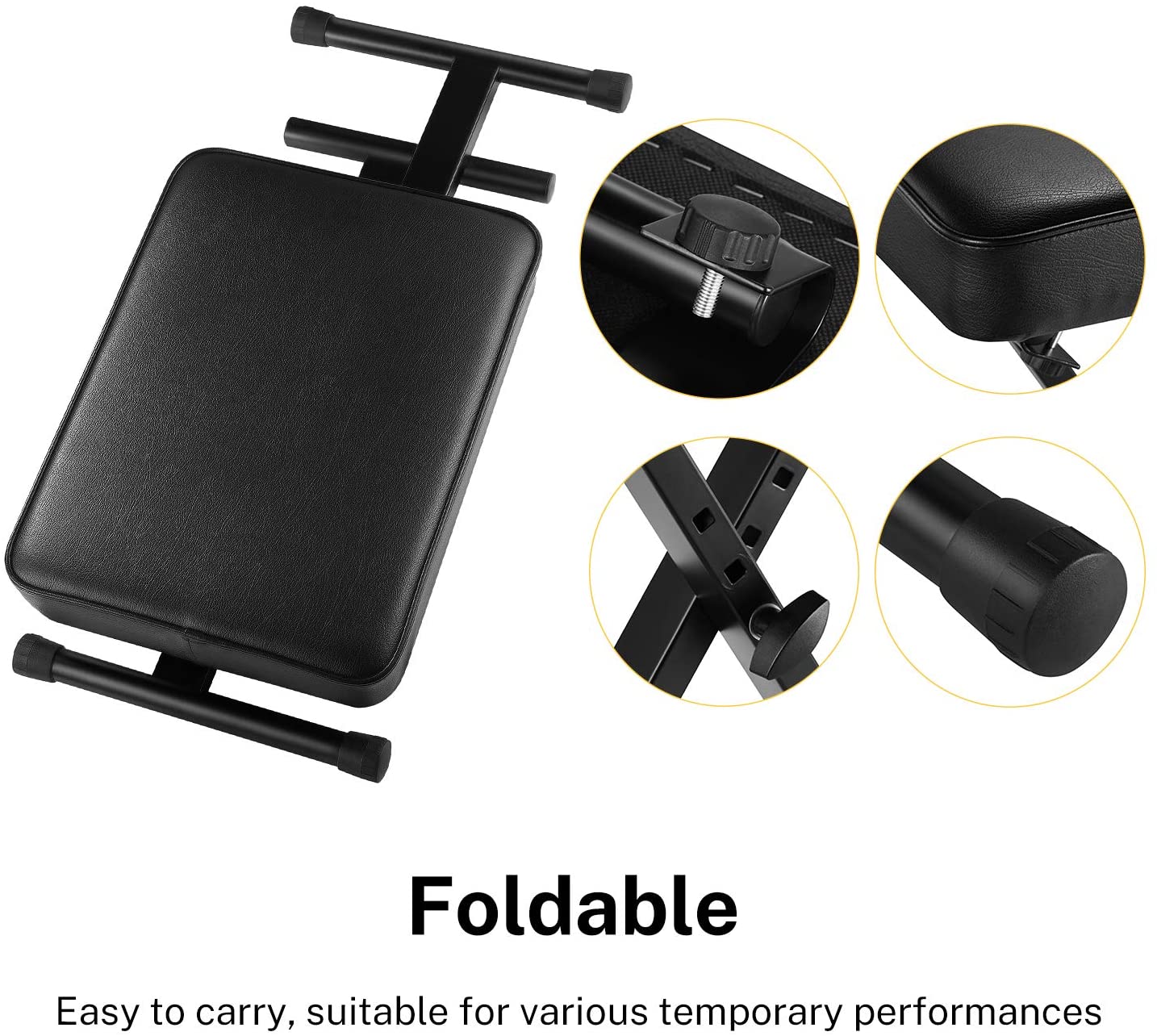 Donner Adjustable Piano Bench with High-Density Padding photo 4