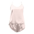 thumbnail image 6 of Short Sets for Women Silk Satin Camisole Tank Top and Shorts 2 Piece Matching Set Womens Lounge Pajama Set, 6 of 7