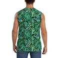 thumbnail image 4 of Easygdp Monstera Leaves Men's Breathable Tank Tops Sleeveless Sporty T Shirts for Basketball, Mountaineering, Bodybuilding -Small, 4 of 8