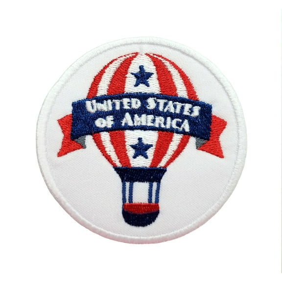 Patrotic American 4th Fourth of July United States of America Embroidered Iron On Patch