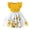 Yellow, variant on Toddler Girls' Dresses Children Fly Sleeve Cartoon Prints Bowknot Clothes Flower Girl Dresses Size 2-3T