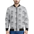 thumbnail image 3 of Chaqueta con cremallera y estampado 3D de animales de dibujos animados para hombre, chaqueta informal de calle con cremallera, sudadera estilo aviador para primavera y otoño, 3 of 5