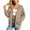 Camel, variant on Women's Oversized Zip Up Hoodie Sweatshirt Casual Long Sleeve Loose Fit Pullover Streetwear Cozy Fleece Outwear Plus Size Drop Shoulder Kangaroo Pocket Winter Fall