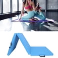 thumbnail image 5 of Three Fold Folding Exercise Mat Adult Yoga Pad for Pilates Gymnastics Training Light Blue PU, 5 of 8