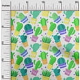 thumbnail image 2 of oneOone Cotton Jersey Light Green Fabric Cactus Dress Material Fabric Print Fabric By The Yard 58 Inch Wide, 2 of 6