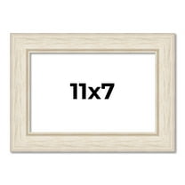 11x7 Frame White Real Wood Picture Frame Width 1.75 inches | Interior Frame Depth 0.5 inches |