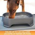 thumbnail image 2 of Extra Large Water Bowl for Dogs, Outdoor Dog Water Bowl (2.25 Gallon XL Capacity), Big Trough Style Food Dish for Indoors or Outside, No Spill Large Dog Bowls, Gunmetal Grey, 2 of 9