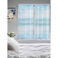 thumbnail image 4 of Living Room Curtains 72 Inches length, Gradient Aqua Blue Window Treatment Curtain Drapes, Modern Rustic Minimalist Pastel Solid Light Filtering Drapes for Bedroom Laundry Room, 52"x72", 2 Panels, 4 of 7