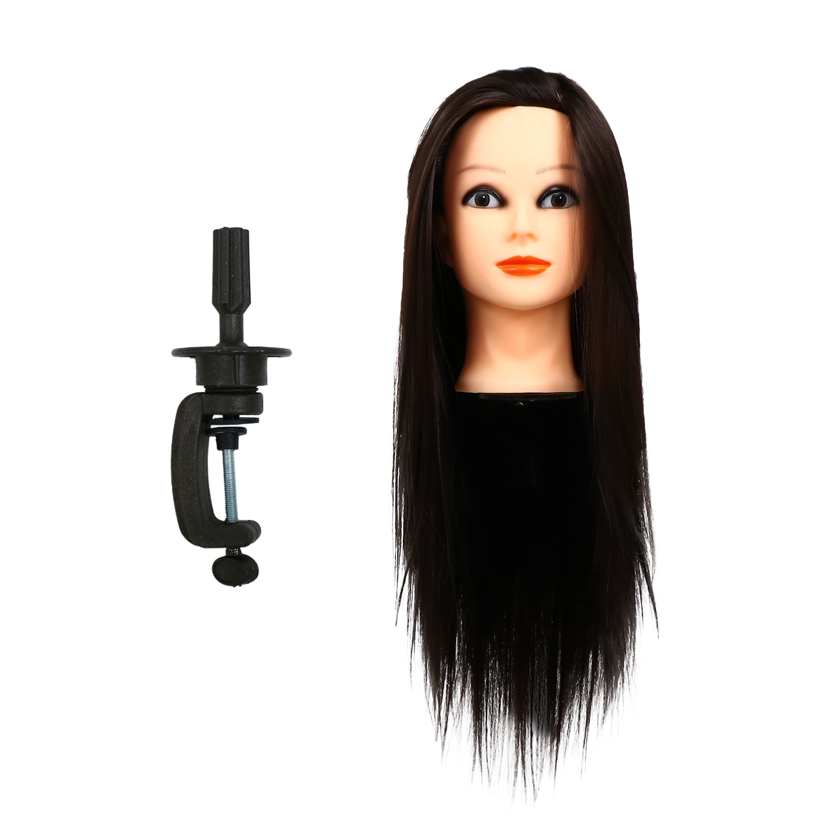 Mannequin Head with Synthetic Hair - Cosmetology Mannequin Head for Braiding  Practice Cutting - Manikin Head with Human Hair for Hairdresser A34