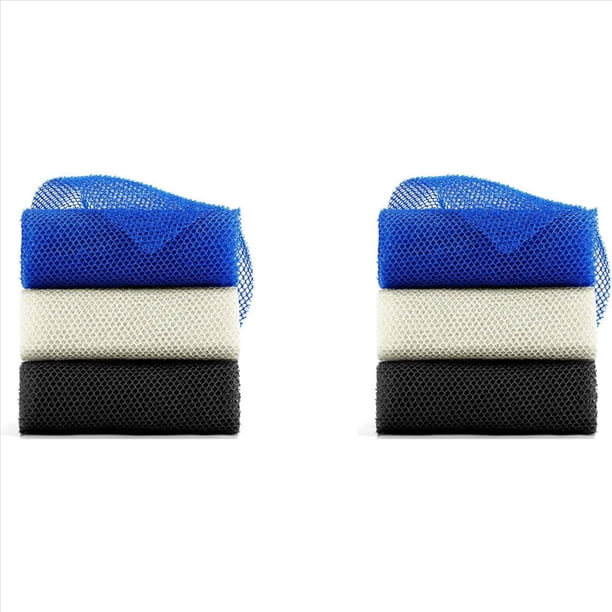 Esponja de Baño de 6 Piezas Red Africana Esponja de Baño de Red Larga Exfoliante Ducha Corporal Depurador Depurador de Espalda Piel Más Suave