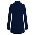 thumbnail image 4 of Lyinloo Fashion Women Wool Coat Trench Jacket Ladies Warm Long Overcoat Outwear Dark Blue XXXXL, 4 of 4