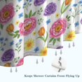 thumbnail image 6 of Pioneer Flower Floral Print Pattern Shower Curtain 84"x72", Bathroom Decorative Shower Curtain Set with 12 Hooks, Waterproof Washable, 6 of 6