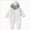 O41-White, variant on 0-3 Months Newborn Baby Bear Outfit Suit With Fold Over Mittens Footies Girls Boys Winter Fleece Clothes Hooded Romper Snowsuit