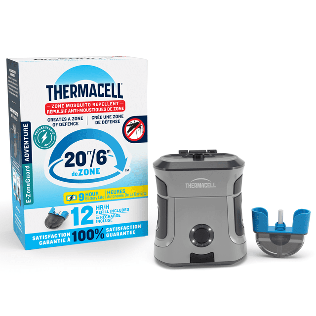 Thermacell E-ZoneGuard Adventure Rechargeable Mosquito Repeller with 12-Hr Refill and 9-Hr Battery