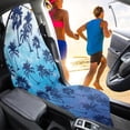 thumbnail image 3 of Uorisanigo Car Seat Towel Cover, Waterproof Blue Palm Trees Towel Seat Protector for Gym Workout, Universal Fit Front Bucket Seat Cover for Cars, SUV, Trucks, Washable & Non-Slip, 3 of 6