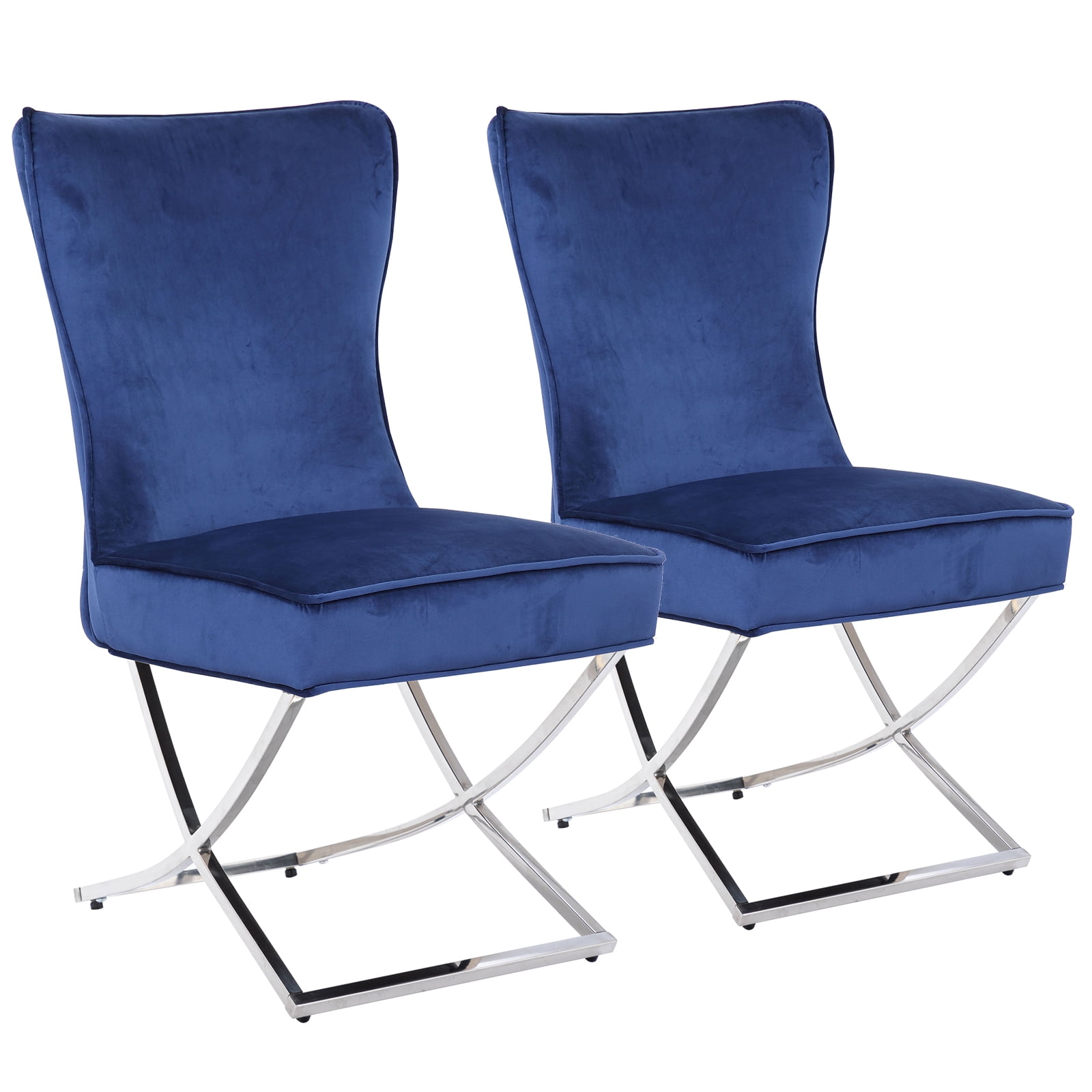 Foredo Elegant Velvet Dining Chairs Set of 2, Luxury Upholstered Dining