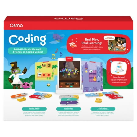 Osmo - Coding Starter Kit for iPad - Ages 5-12 - Learn to Code, Coding Fundamentals & Coding Puzzles (Osmo Base Included)
