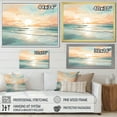 thumbnail image 4 of Designart "Minimalistic Skyline Of The Coastal Sunset III" Coastal Sunset Floater Framed Wall Decor, 4 of 5