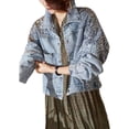 thumbnail image 1 of Chamarra Corta De Mezclilla Para Mujer Sequins Loose, 1 of 8