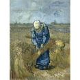 thumbnail image 2 of Vincent van Gogh 15x18 Gold Ornate Wood Frame and Double Matted Museum Art Print Titled - Peasant Woman Binding Sheaves (After Millet), 2 of 4