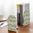 thumbnail image 5 of Picia Tropical Flamingo Pattern Wood Bookends for Shelves,Non-slip Bookends, Heavy Duty Wooden Bookend Support,1 Pair, 5 of 8