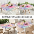 thumbnail image 7 of Colorful Cloud Star Tie Dye Pattern Round Fitted Tablecloth with Elastic Edge,Dining Table Cover Waterproof,Outdoor Round Tablecloth for Camping,Dining,Indoor and Outdoor, 7 of 7
