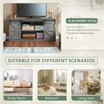 thumbnail image 5 of Devoko Sliding Barn Door TV Stand, Storage Space with Adjustable Divider for TVs up to 70 ", Gray, 5 of 7