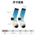 thumbnail image 3 of Balery Blue Sky Winged Cat Calcetas Largas con Estampado para Hombre y Mujer – Suaves y Transpirables, Talla Única (US 5-11), 3 of 6