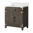 thumbnail image 3 of Harbor 30 in W x 22 in D Brown Oak Single Bath Vanity and Carrara Marble Top, 3 of 5