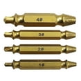 thumbnail image 2 of Colaxi 4x4x Broken Bolt Remover Screw Extractor Easy Out Drill Bits Stud Golden, 2 of 8