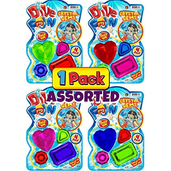 JA-RU Diving Gems Dive Crystals Diving Toys Fun Swimming Pool Dive Toys Gem Diving Training Toy Sinker for Kids. Kids Summer Toys Pool Accessories Party Favors | Plus 1 Ball 879-1p
