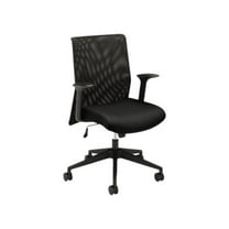 HON Wave Mesh High-Back Task Chair, with Height-Adjustable Arms, in Black (HVL702)