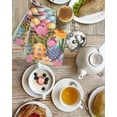 thumbnail image 4 of Easter Bunny Kitchen Dish Towels for Drying Dishes Set of 3, Colorful Eggs Spring Tulips Flower Green Waffle Weave Microfiber Hand Tea Bathroom Towels Quick Dry & Absorbent Towel 15.7x23.6, 4 of 7