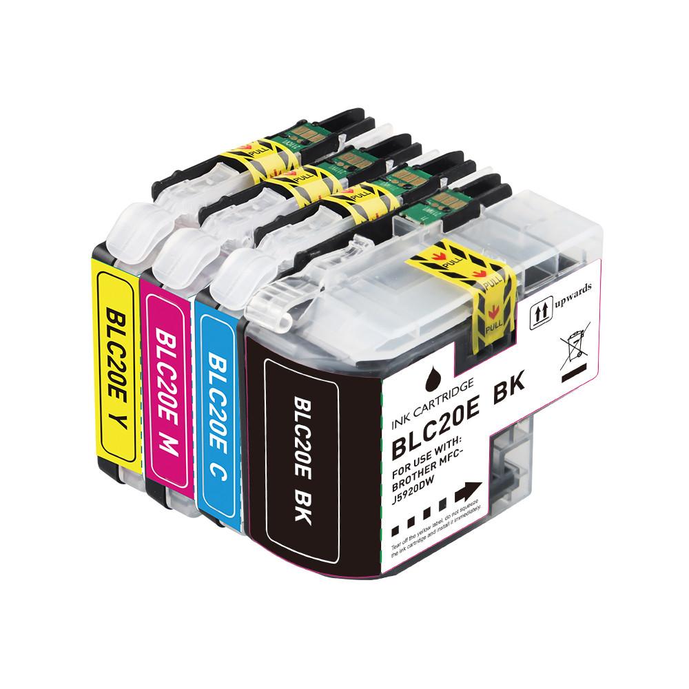 Compatible Brother LC20E Ink Cartridge Combo BK/C/M/Y by Superink