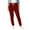 Wine, variant on Ofreoo Womens Drawstring Elastic Waist Casual Pants Solid Color Trousers with Pockets For Home And Outdoor