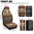thumbnail image 7 of Xoenoiee Aztec Deer Dreamcatcher American Tribal Print Car Accessories Set of 5, Auto Front Seat Protectors Cover with Seat Belt Cover and Car Armrest Cover, PU Leather Auto Interior Accessories, 7 of 7