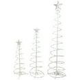 thumbnail image 2 of Northlight LED Lighted Outdoor Spiral Christmas Cone Trees 3' 4' and 6' - Cool White Lights - Set of, 2 of 7