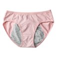 thumbnail image 2 of opolski Women Menstrual Panties Low Waist Anti-leak Soft Breathable Anti-septic Solid Color Elastic Moisture-wicking Lady Briefs Period Underpants, 2 of 8