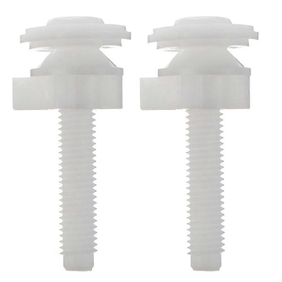 2Pcs Toilet Seat Mountings Plastic Screw Universal Toilet Seat Screws Replacement Accessories