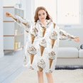thumbnail image 5 of FORMRS Wearable Blanket Hoodie with Sleeves for Kids Cozy Flannel Sweatshirt, Cartoon Ice Cream Pattern, 5 of 7