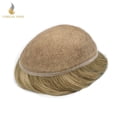 thumbnail image 4 of Lyricalhair Toupee for Men Full Lace Hairpieces Human Hair Replacement System 8"X10" Transparent Lace Mens Toupee Human Hair Units for Man Bleached Knots Male Hair Prosthesis, 4 of 7