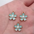 thumbnail image 6 of K-KED 100 Pcs Multicolor Alloy Enamel Flower Charms Pendant 15x12MM Diy Making D20260-Blue, 6 of 8