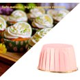 thumbnail image 4 of Toystoory 50 Uds. Envoltorio para cupcakes, revestimiento para magdalenas, envoltorios para pasteles, taza para hornear, bandeja, caja, vasos de Herramientas y accesorios para hornear oro rosado, 4 of 6